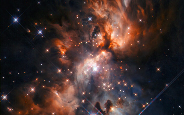 Звездный питомник AFGL 5180. Фото ESA/Hubble & NASA, J. C. Tan , R. Fedriani