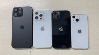 Макеты iPhone 13 Pro Max, 13 Pro, vanilla 13 и 13 mini. Фото Sonny Dickson