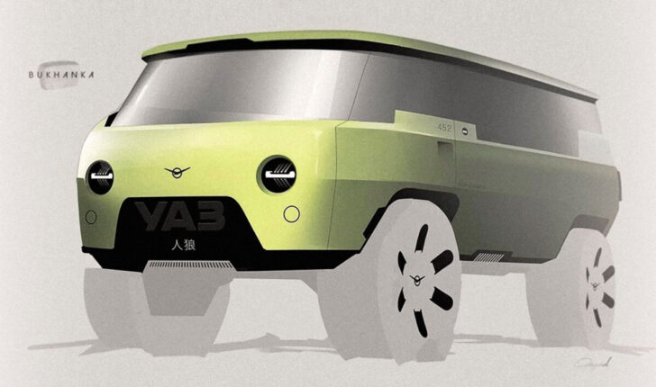 Компания УАЗ представила изображения дизайна современной версии УАЗ «Буханка»